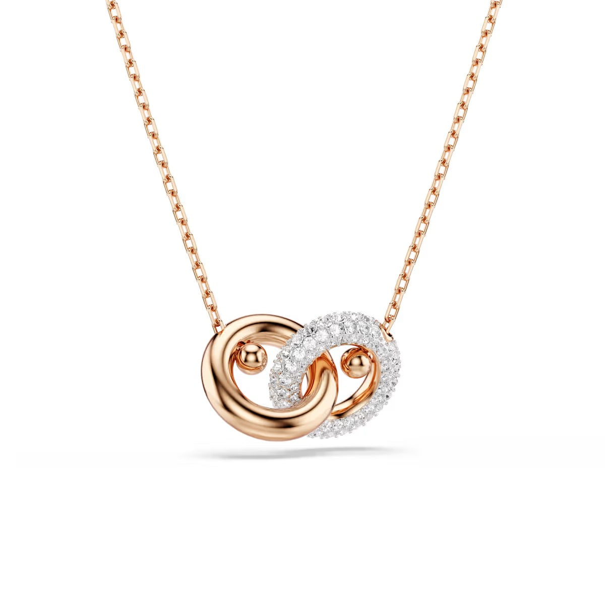 Swarovski Dextera Pendant Round Cut, White, Rose Gold-tone Plated