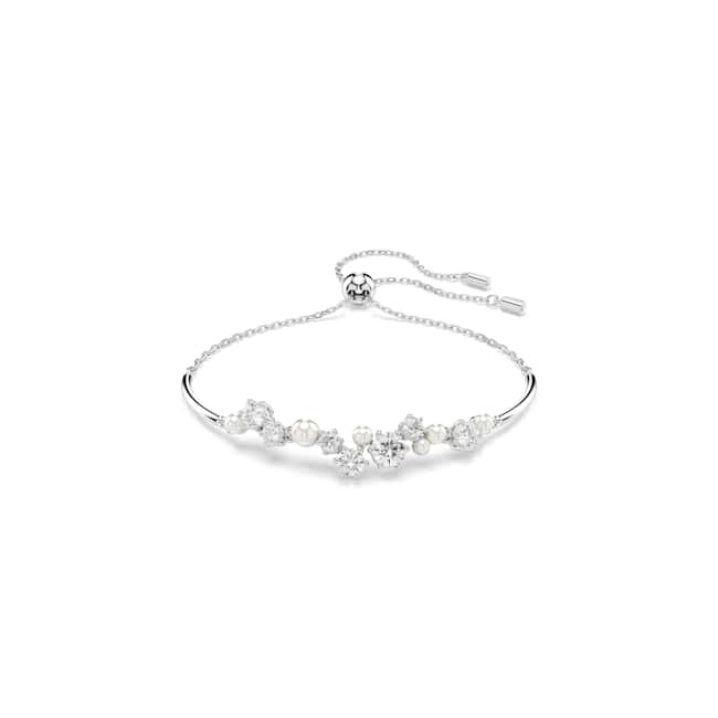 Swarovski Constella Soft Bracelet, White, Rhodium Plated