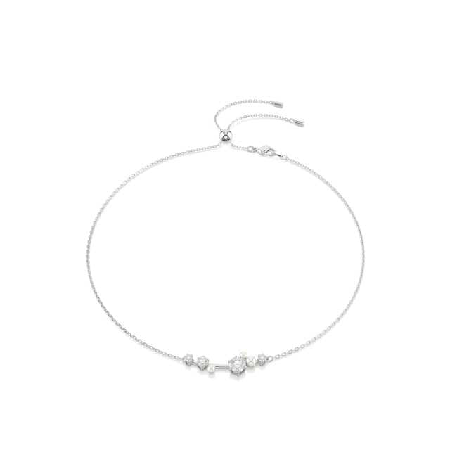 Swarovski Constella Necklace Bar, White, Rhodium Plated