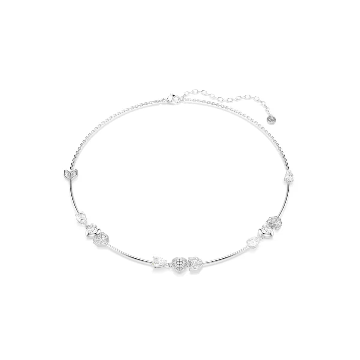 Swarovski Idyllia Necklace Heart with Arrow, White, Rhodium Plated