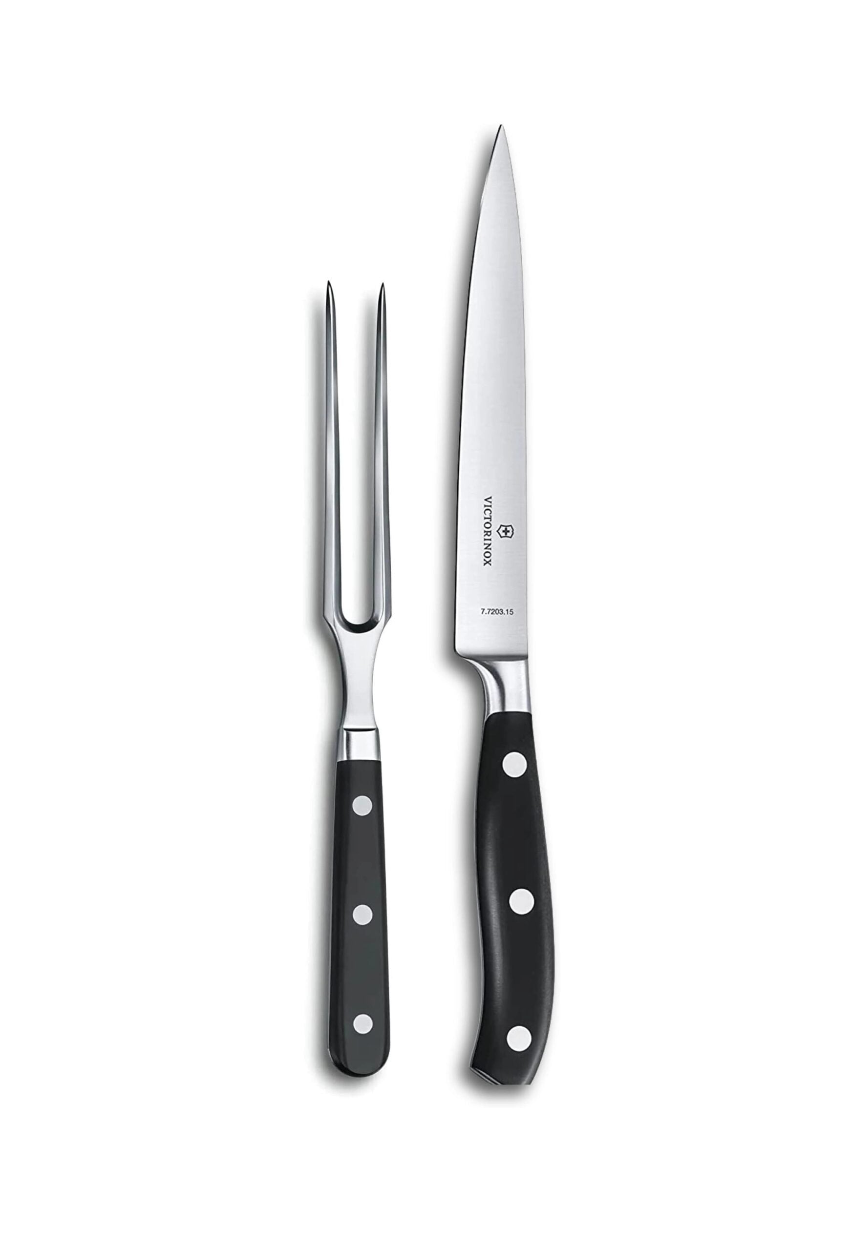 Victorinox Grand Maitre Sets, Forged, 2-Piece Carving Set (8 inches Carving, 6 inches Carving Fork) Black