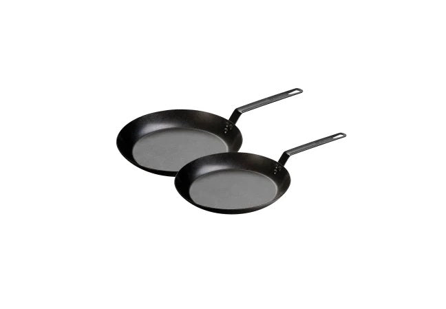 Lodge Seasoned Carbon Steel Skillet Set - 10 inch & 12 inch