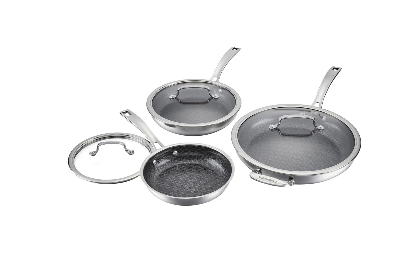 Cuisinart 6-Piece FusionPlus Nonstick Stainless Skillet Set