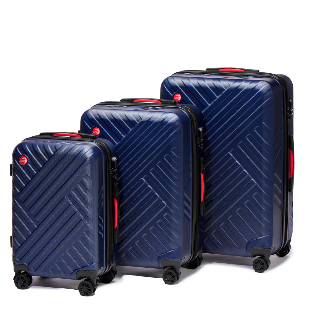 LUNA Ella 3Pc ABS Luggage Set (20 inches, 24 inches, 28 inches)
