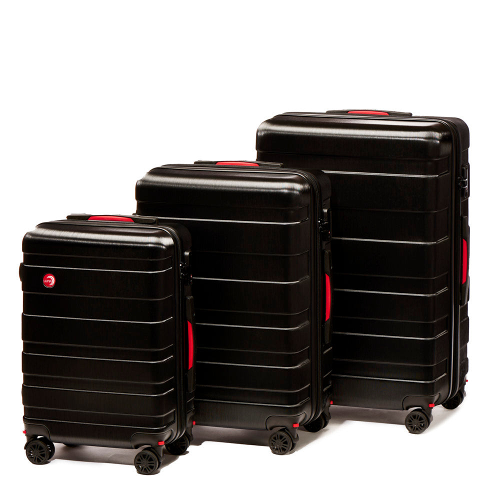 LUNA Ella 3Pc ABS Luggage Set (20 inches, 24 inches, 28 inches)