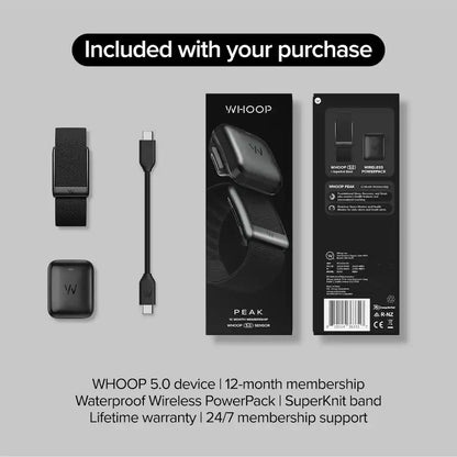 WHOOP 5.0 PEAK WITH 12 MONTH SUBSCRIPTION